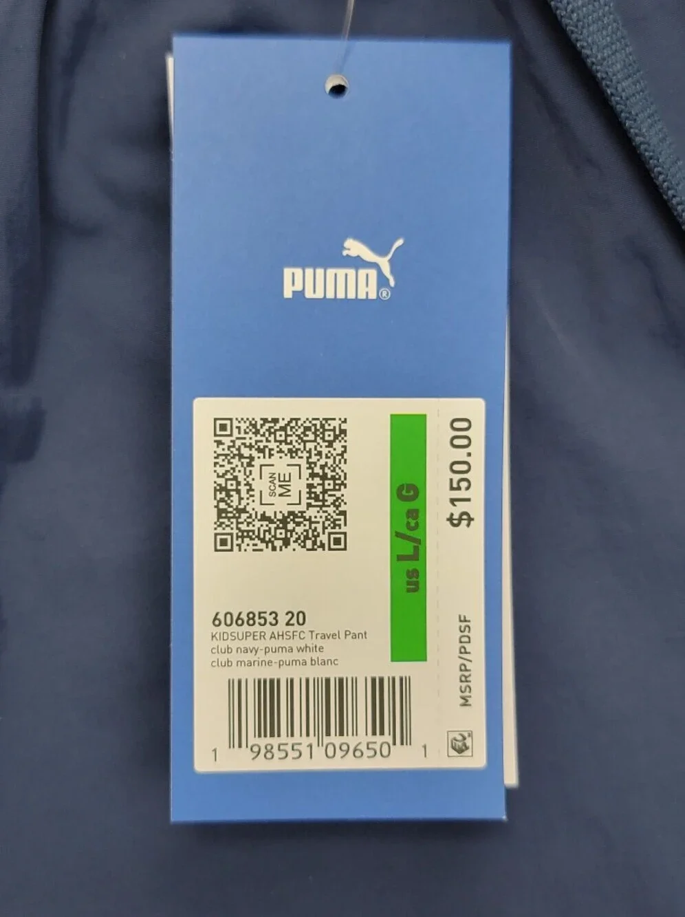 Puma KidSuper Al-Hilal SFC Travel Pants Navy Blue Cloud Print 606853 20 Mens L